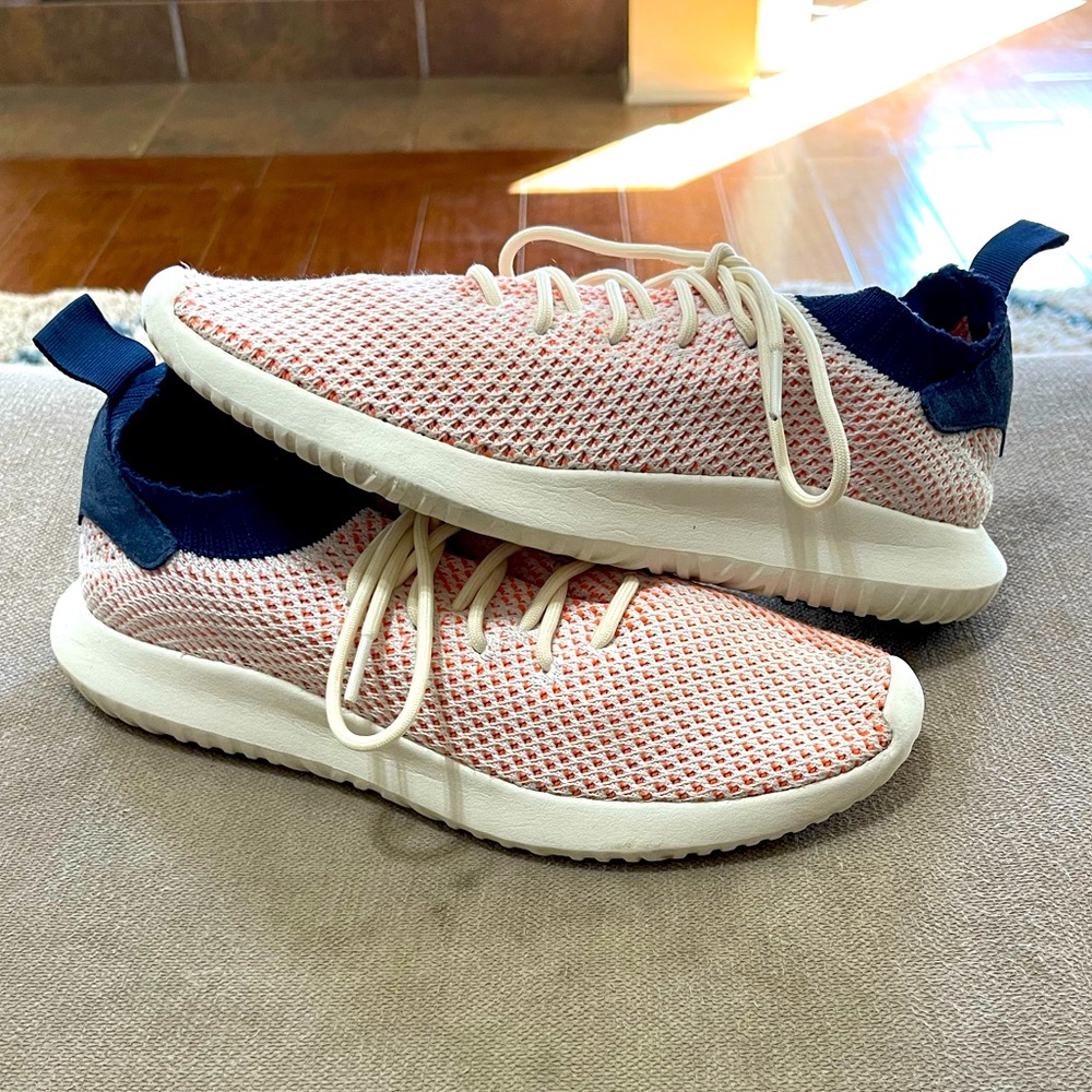 Adidas Original Tubular Shadow Prime Knit Shoes Orange/White Men’s Size 8